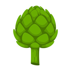 Vector illustration of Artichoke on transparent background