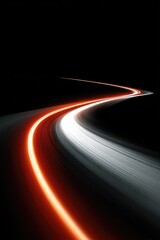Abstract, dynamic road or path of light