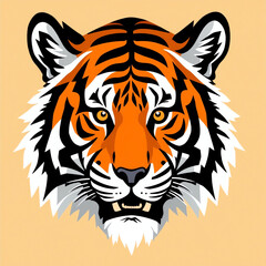 Fototapeta premium tiger head vector illustration