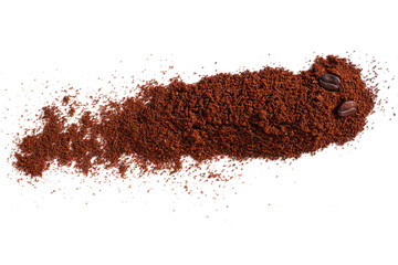 Ground coffee and roasted beans
