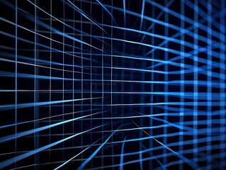 Abstract Blue Grid Pattern Futuristic Digital Space Background Design