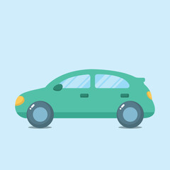 Fototapeta premium simple colorful car icon illustration