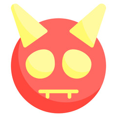devil icon with flat style. Suitable for website design, logo, app and UI. Based on the size of the icon in general, so it can be reduced.