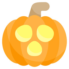 pumpkin icon with flat style. Suitable for website design, logo, app and UI. Based on the size of the icon in general, so it can be reduced.