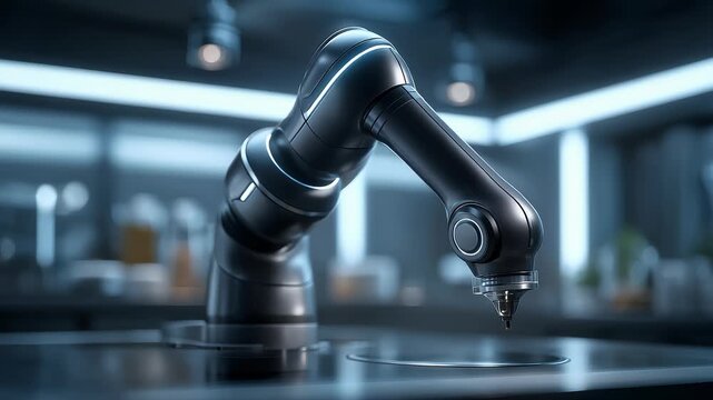 Close-up of Precision Robot Arm Showcasing Technology
