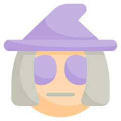 witch icon with flat style. Suitable for website design, logo, app and UI. Based on the size of the icon in general, so it can be reduced.