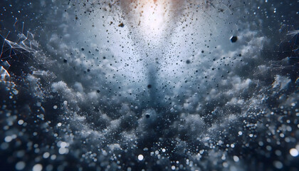 Obraz premium Digital Snowstorm - Abstract Winter Visualization