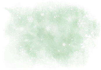 Snowflake Watercolor Scene Background