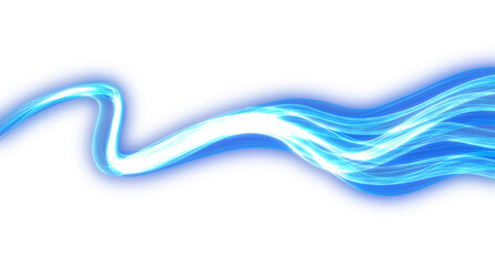 Futuristic Glowing Blue Lines with Energy Flow Effect