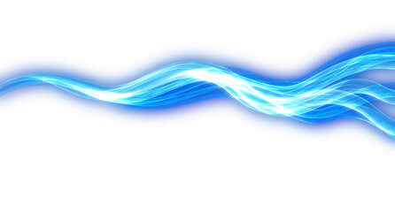 Glowing Blue Energy Flow Curves in Modern Digital Background
