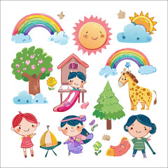 children in the forest