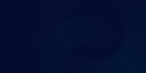 Abstract blue glowing geometric lines on dark blue background. Modern shiny blue gradient modern