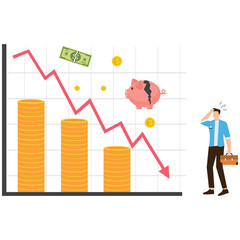 Investment financial crisis Illustration