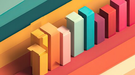 Colorful Geometric Shapes in Gradients with Abstract Design Elements for Modern Graphic Projects