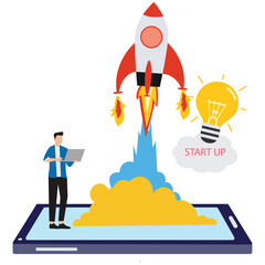 Start a new business Illustration