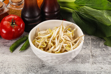 Soya bean sprouts in the bowl
