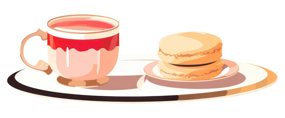 PNG Afternoon tea drink food beverage.