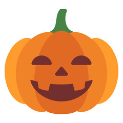 할로윈 웃는 호박 얼굴 일러스트