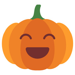 할로윈 웃는 호박 얼굴 일러스트