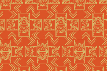 Gold Symmetry Rich Weave Seamless Pattern