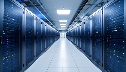 Server room interior view