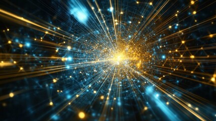 Obraz premium Abstract network tunnel