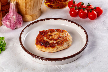 Fried salmon minced fish cutlet