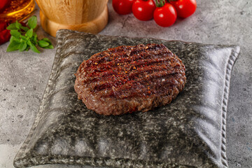 Hot Grilled beef burger cutlet