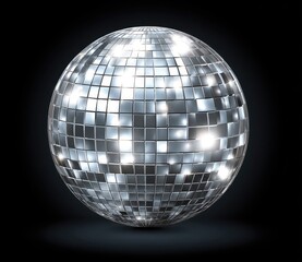 Shiny disco ball, reflective squares