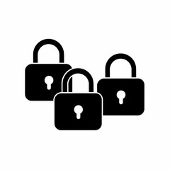 Black padlock. Padlock icon symbol. Padlock vector, isolated on white background. Vector icon.