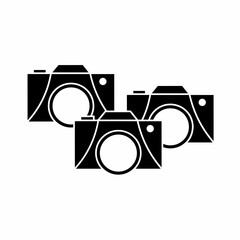 Black camera. Camera icon symbol. Camera vector, isolated on white background. Vector icon.