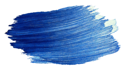Blue watercolor paint brush strokes isolated on transparent background — high-resolution PNG cutout with realistic pigment texture for clean clipping, overlays, banners, labels and web headers