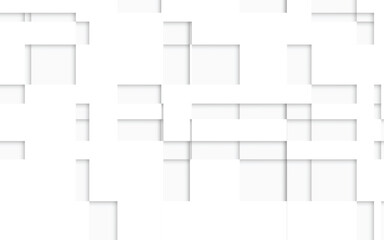 Abstract geometric pattern of overlapping squares in light gray and white.