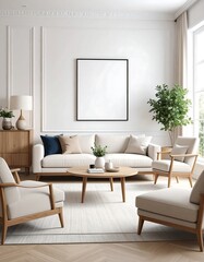 Elegant modern living room interior design