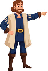 Christopher Columbus Flat Art Vector, Columbus Day on Holiday Concept design.