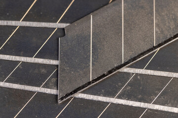 blade with notches to separate the blunted part of the blade for a knife , an iron blade for the...