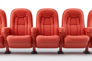 Row of red cinema seats