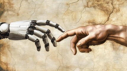 AI and humanity touch