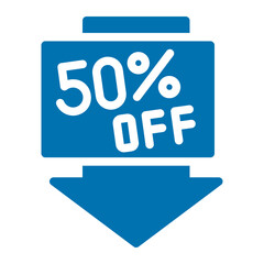 50 percent discount icon