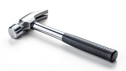 Steel Hammer on White Background – Tool, Metal, Handle, Work, Repair, Hardware, Industrial, Equipment, Steel, Carpentry, Construction, Craft, DIY, Heavy, Object, Build, Manual, Labor
