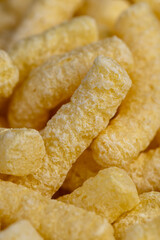 corn sticks close up, a large number of ready-made corn sticks for eating or making breakfast