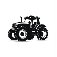 Crop Crusader Modern Tractor Emblem Field Force Dynamic Tractor.