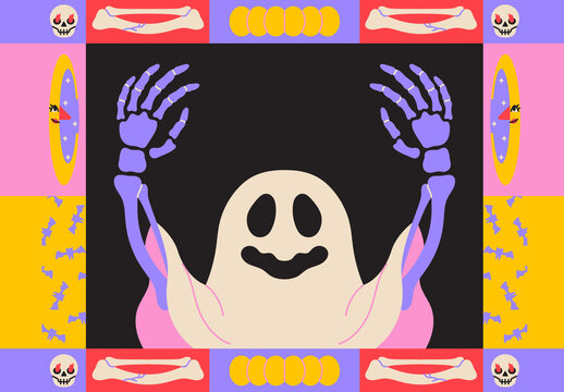 Purple Flat Halloween Illustration