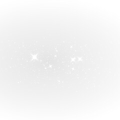 Shiny white stardust glowing with magic flare, bright particles and celebration decoration png.