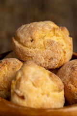 biscuits with pieces of yellow lemon, yellow lemon and shortbread biscuits with citrus flavor