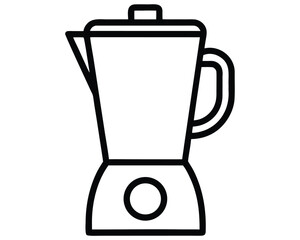 A black and white blender appliance isolated on white background