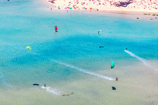 Kite surfing, Sotavento beach, Fuerteventura