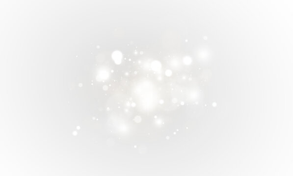 Bright white dust with magic glow, sparkling flare and festive christmas effect png. Glowing white dust with sparkling light, magical particles and holiday celebration png.