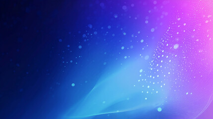 Blue purple tech gradient background with particle dots and wave