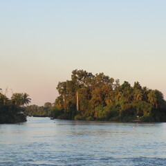 Evening mood on the river in Don Khon, in the 3000 islands in southern Laos